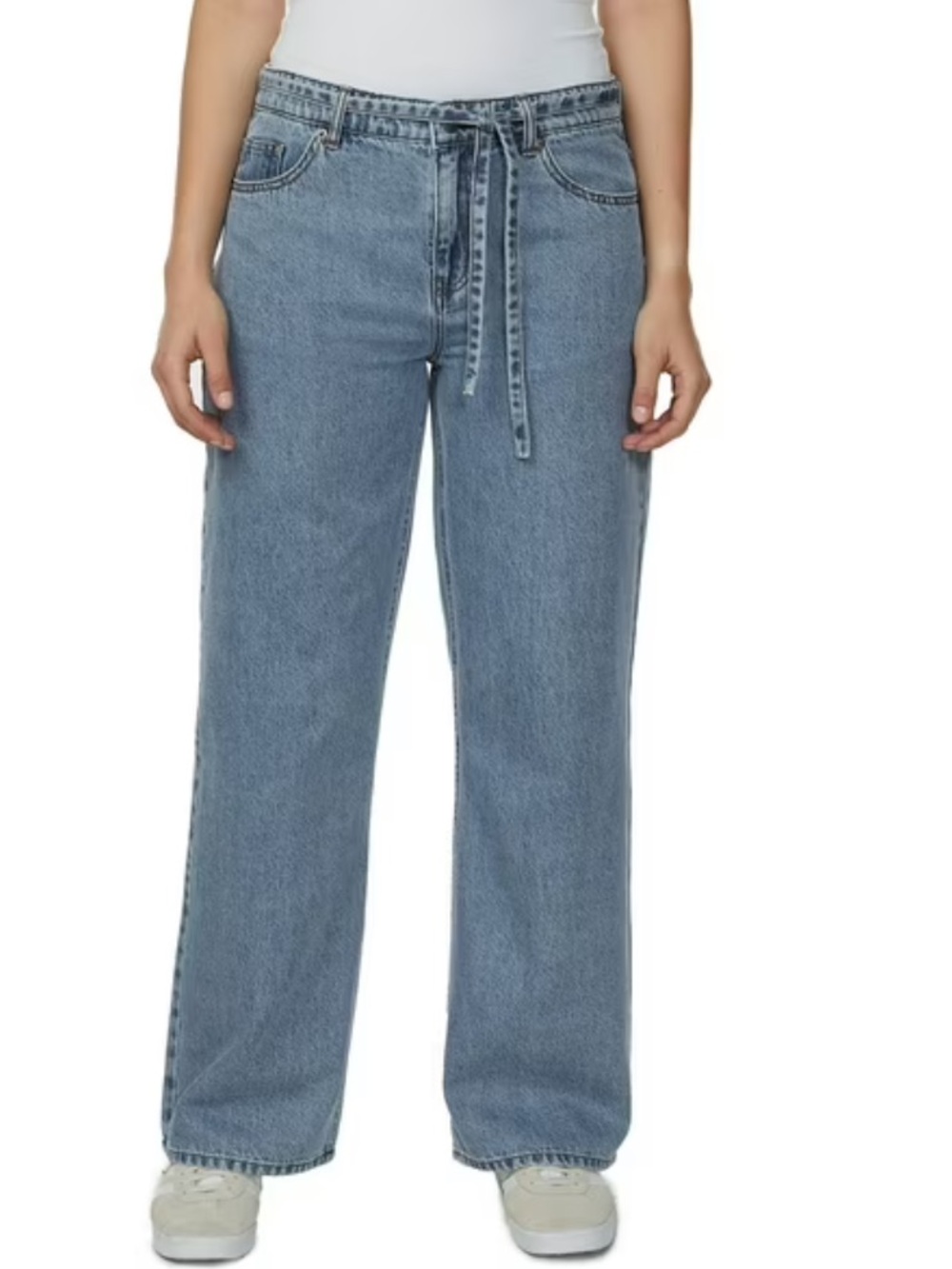 Vintage Buffalo Light Blue High Waisted Wide Leg Jean Tie-Waist Size 22 Like New